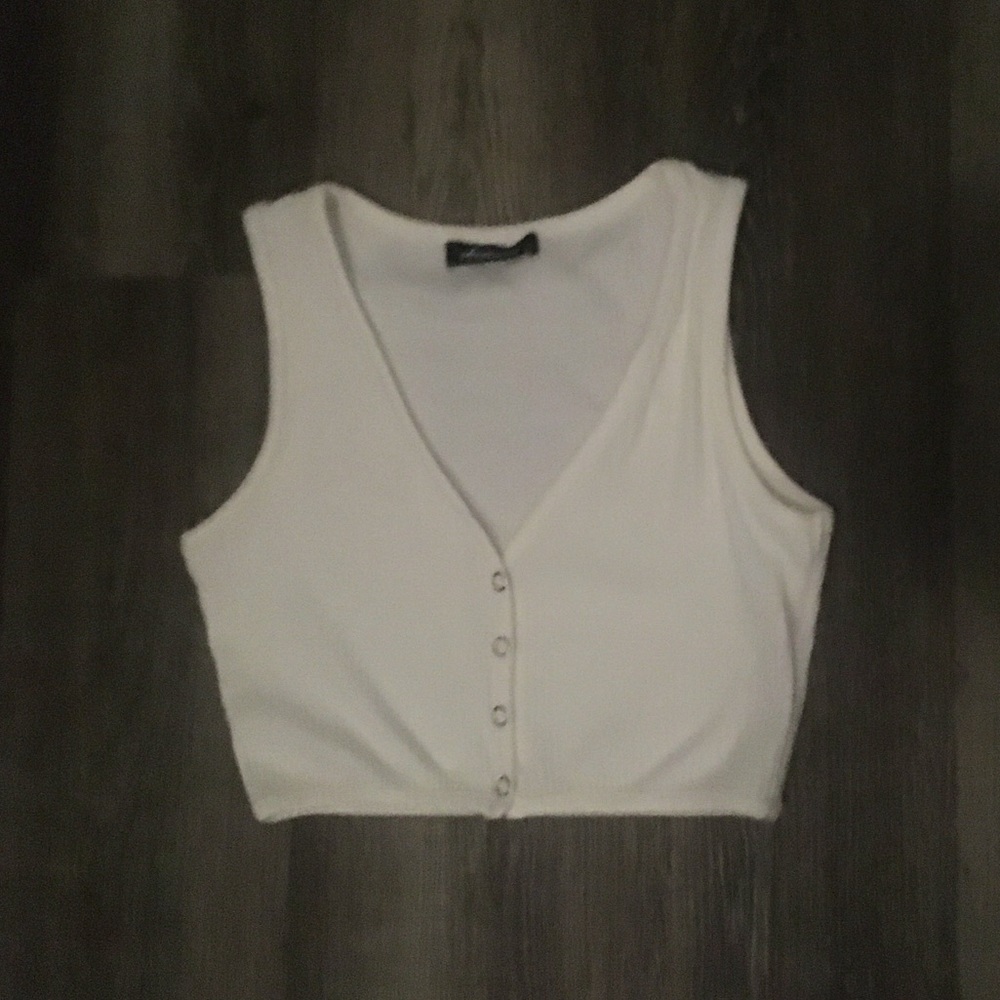 White Crop Top Large